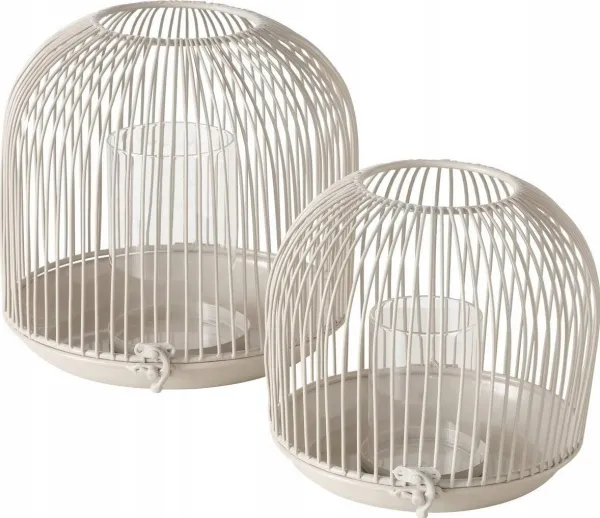 Boltze JUSTINE metalllykter, beige, 2 stk