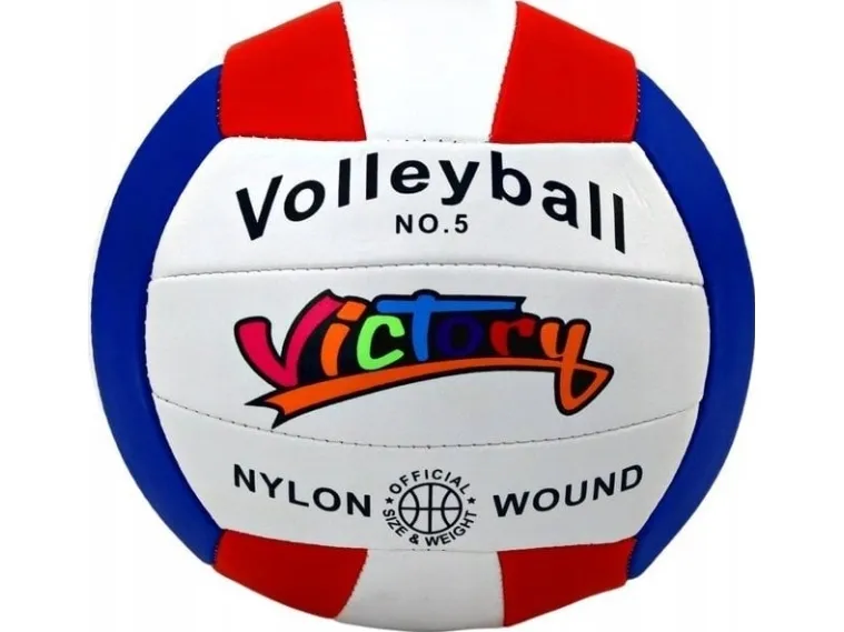 LeanToys volleyballball Hvit, størrelse 5, fargerik
