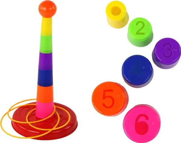 LeanToys kastespeil til mål med kopper ringer ulike vanskelighetsgrader