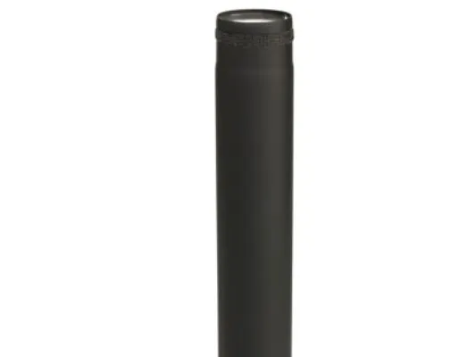 MB Sorte røgr. 80mm1000mm lgd - længde 1000mm x 1mm med keramisk pakning