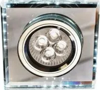 Candellux takspot med halogen/Candellux SS-22 CH/TR+WH 1x50W GU10 + 2,1W LED SMD krom, hvit 2226927