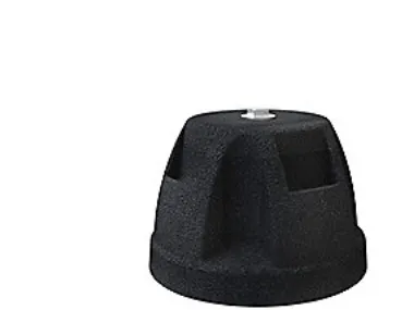 Zeus - 1 sæt, 4 stk gummifødder, 107 mm, Sort, 500 kg