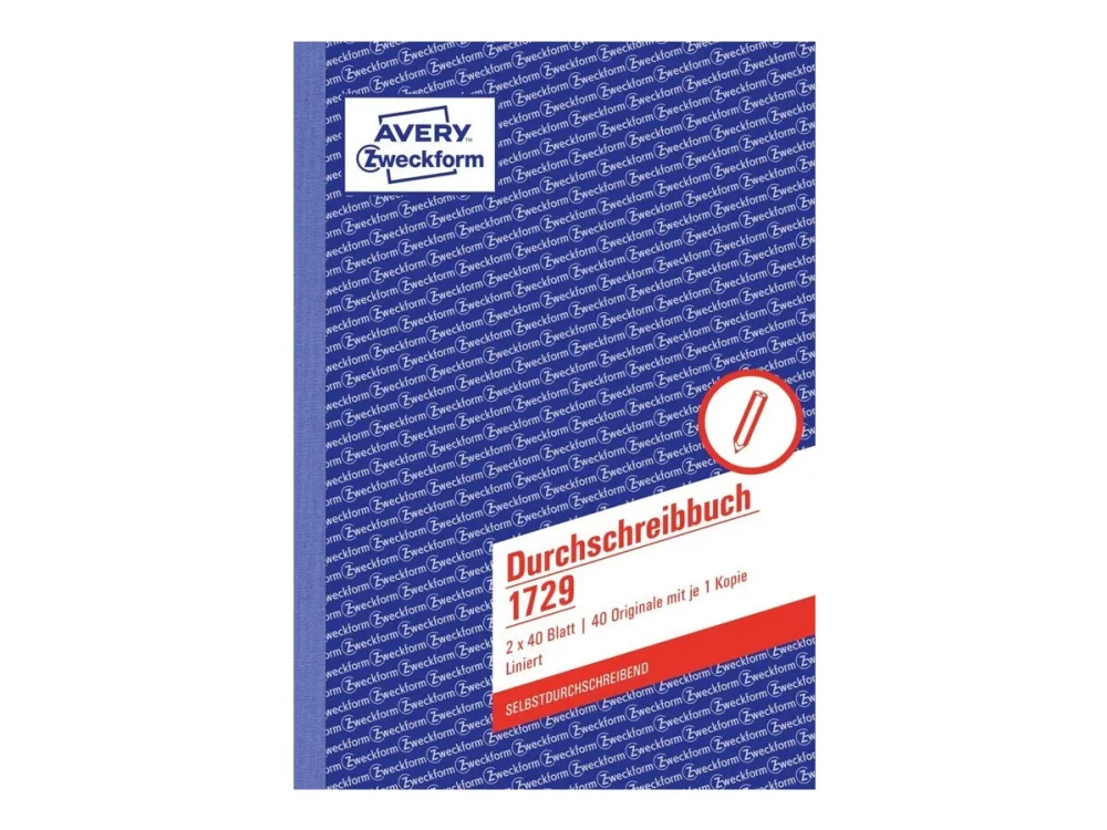 Avery Zweckform - Dupliseringsbok - 40 ark - A5 (148 x 210 mm) - dublett - karbonfri
