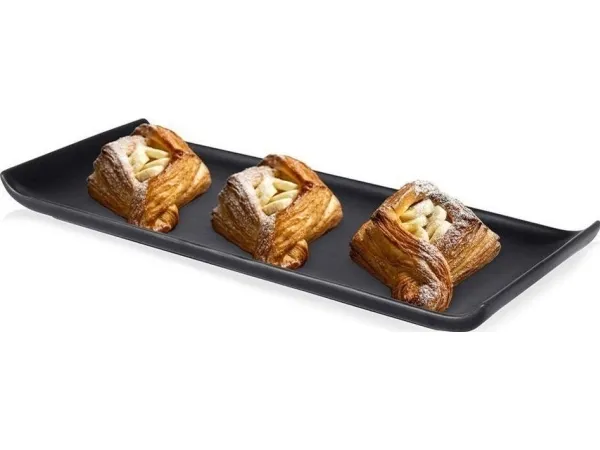 Hit Keramisk snacksplate, sort, 34,5x13,5x3 cm