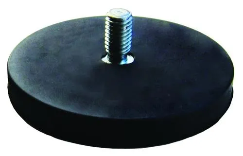 ECLIPSE Gummibelagt neodymium pottemagnet med udvendigt gevind M6 x 15mm Ø 43 mm 853 pakke med 2 st