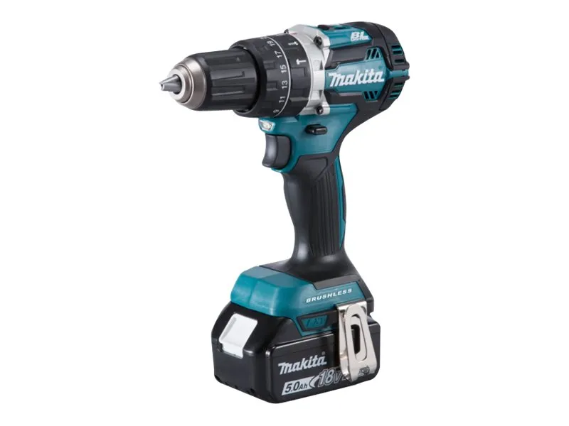 Makita DHP484 - Hammerbor/driver - trådløs - 2 hastigheter - nøkkelfri borhylse 13 mm - 54 N·m - 2 batterier - 18 V