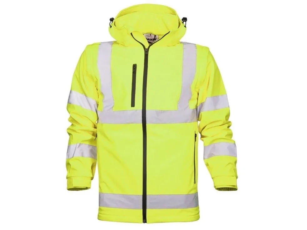 Ardon REF 502 - 2-i-1 softshelljakke med høy synlighet med avtakbare ermer - Gul H8905 XL