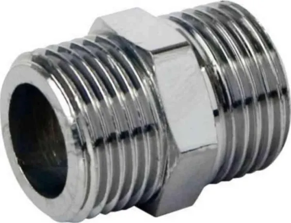 Brystnippel messing forkromet 1/2