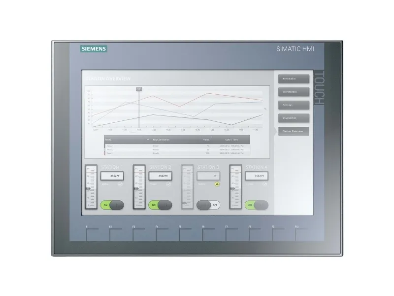 Siemens 6AV2123-2MA03-0AX0, 30,5 cm (12), 800 x 1280 piksler, Resistive, 330 mm, 245 mm, 2,05 kg