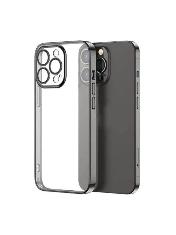 Joyroom  14Q Case case for iPhone 14 Plus case cover with metallic frame black (JR-14Q3-black)