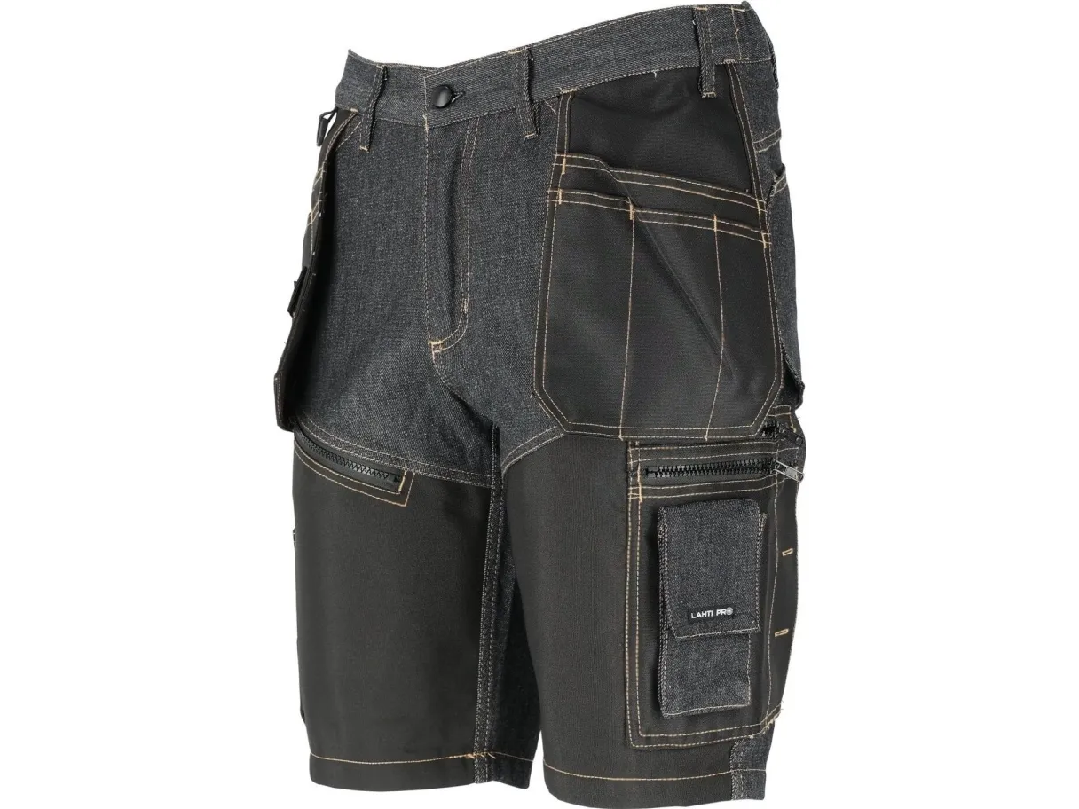 Lahti Pro shorts svarte jeans med forsterkning (2XL) CE