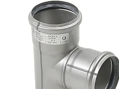 Ø 75 x 75 mm x 87,5° Grenrør syrefast AISI316L/EN1.4404 Blücher