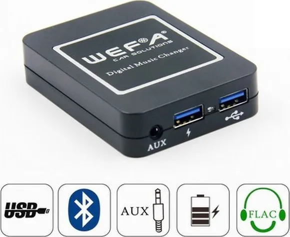 Nvox WEFA, 02BT, USB/BT-adapter 12pin VW til Audi, Skoda, Seat