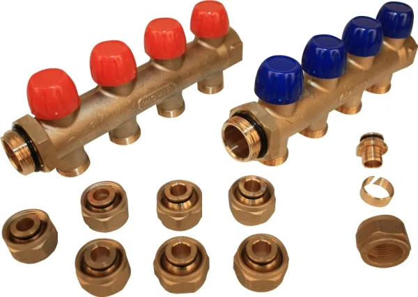 Wavin Tigris Fordelerrørssæt 1 4vejs Inkl. 20x2,0 mm Pex koblingssæt