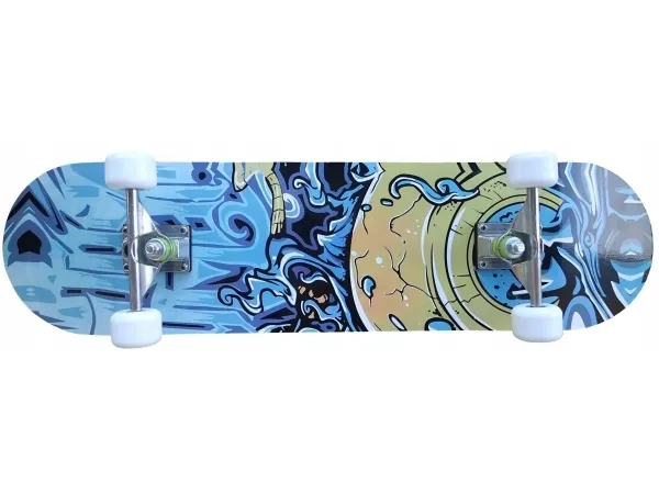 Klassisk skateboard for barn i tre, KUBISPORT Graffiti