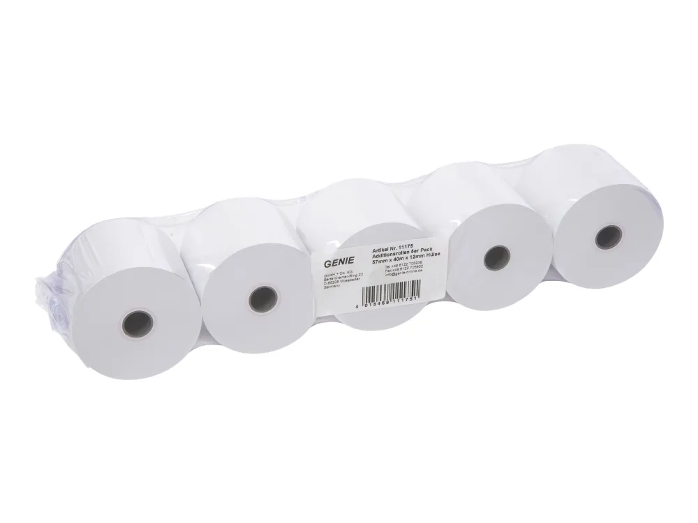 GENIE - Papir - Rull (5,7 cm x 40 m) 5 rull(er) vanlig papir