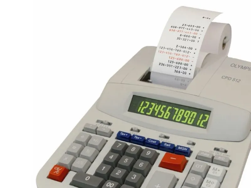 Olympia CPD 512, Desktop, utskrift, 12 siffer, 1 linjer, hvit