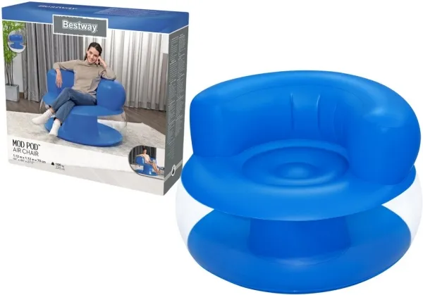 Bestway oppblåsbar lenestol blå Bestway 75138