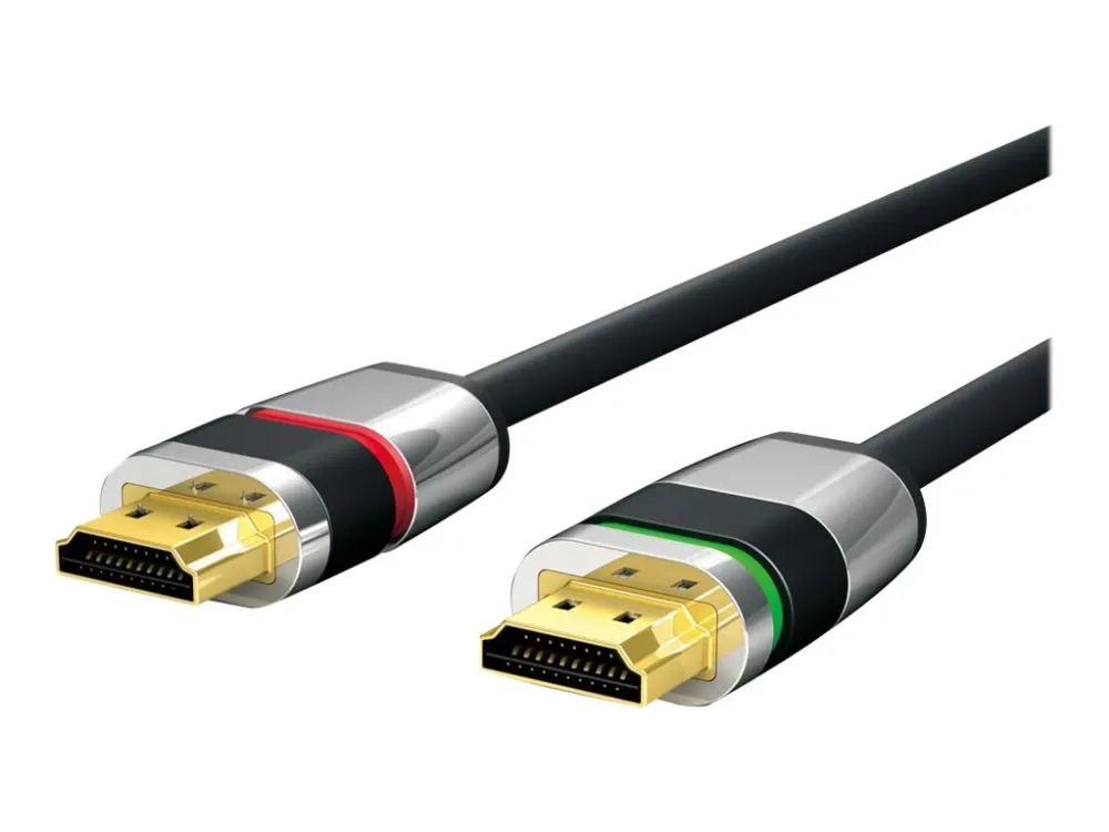 Purelink Ultimate ULS1000 - HDMI-kabel med Ethernet - HDMI hann til HDMI hann - 2 m - trippel beskyttelse - svart - rund, 4K-støtte