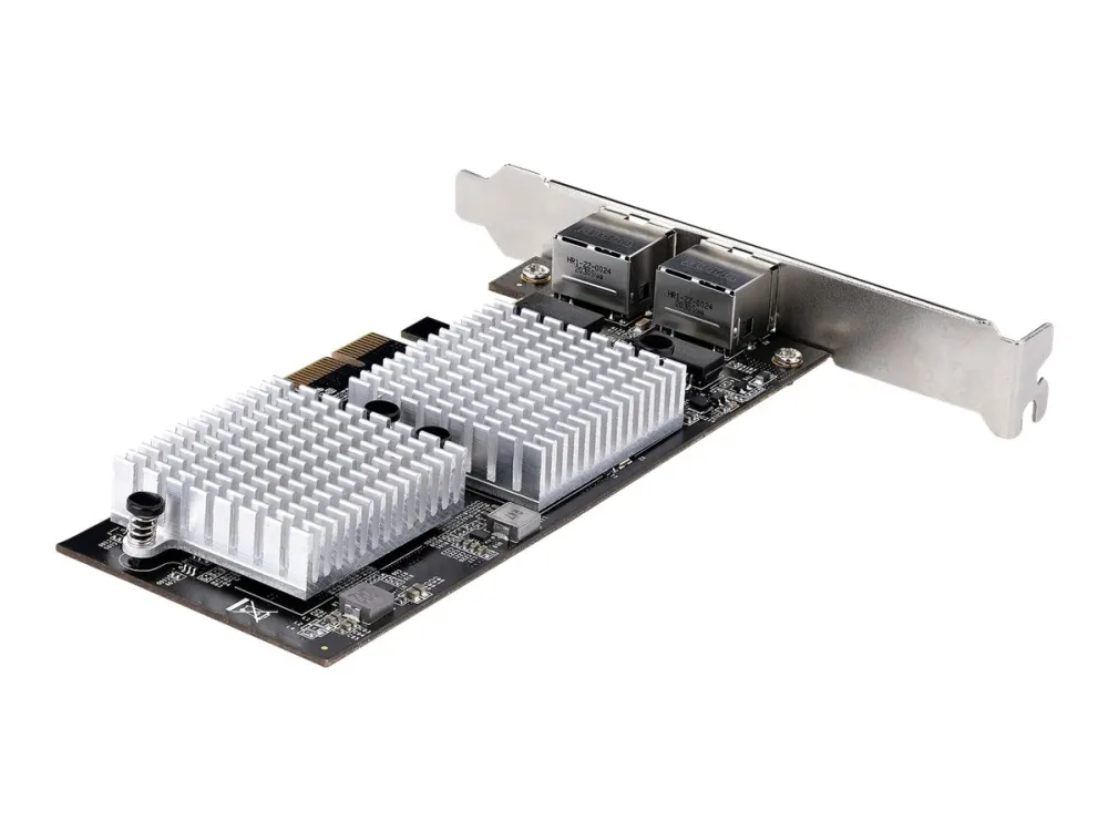 Startech 2-Port 10Gbps PCIe Network Adapter Card, Network Card for PCs/Servers, Full-Height/Low-Profile PCIe Ethernet Card w/Jumbo Frames, NIC/LAN Interface Card - Marvell AQC113CS Chipset, PXE Boot (ST10GSPEXNDP2) - Nettverksadapter - PCIe 3.0 x4 lav profil - 10 Gigabit Ethernet x 2 - svart