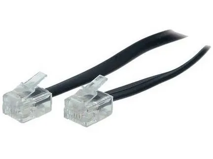 S/CONN maximum connectivity 70090-, 10 m, RJ-11, RJ-11, Hankjønn, Hankjønn, Svart