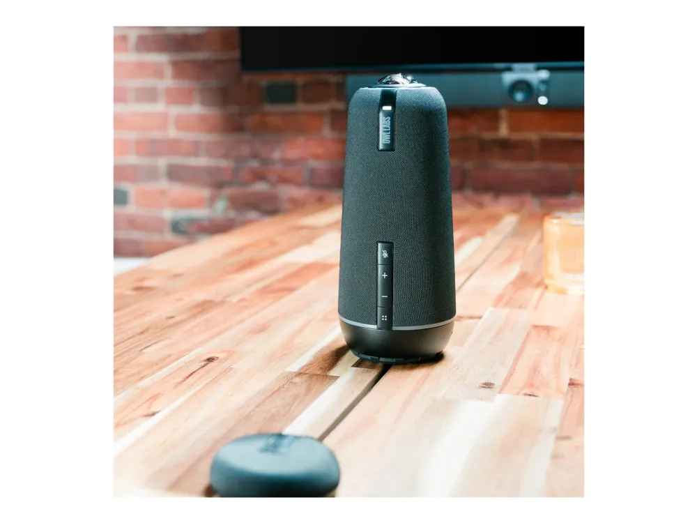 Owl Labs Meeting Owl 4+ - Videokonferanseinnretning - Certified for Microsoft Teams Rooms - koksgrå - med Owl Labs Expansion Mic - power adapter included