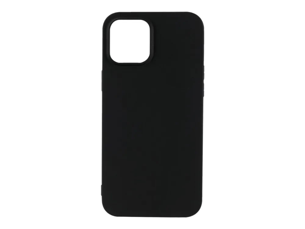 Essentials - Bagsidecover til mobiltelefon - termoplastisk polyuretan (TPU) - sort - for Apple iPhone 12 Pro Max