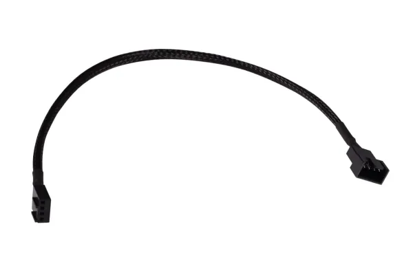 Alphacool viftekabel 4-pins til 4-pinners forlengelse 30cm - svart