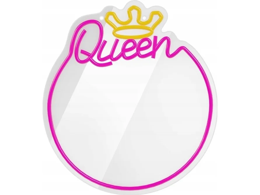 Forever Neon MIRROR LED QUEEN warm white pink FMNE04