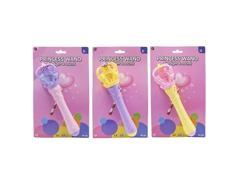 Impulse Toys prinsessepinne m/lys og lyd 24 cm - 3-ass