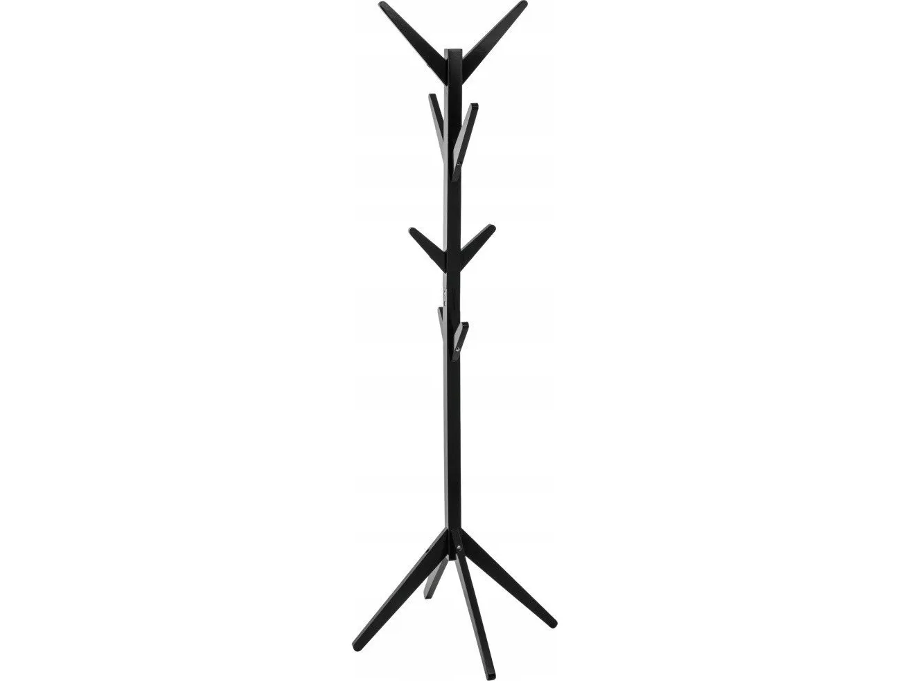 5five knaggrekke i tre til entré, 178 cm, svart