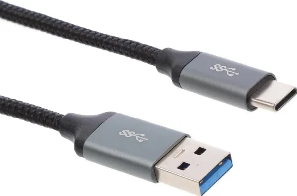 USB-kabel Montis USB-A til USB-C 1 m svart-grå (MT003)