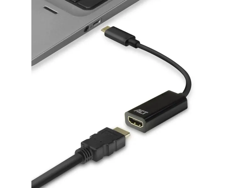 ACT AC7305 video-kabeladapter 0,15 m USB Type-C til HDMI Type A (standard) sort (AC7305)