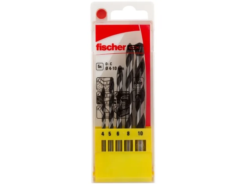 Fischer 536606, Rotasjons hammer, 1 cm, porebetong, Betong, Kalkstein, Murverk, Naturstein, B01M8PY57V, 140 g, 55 mm