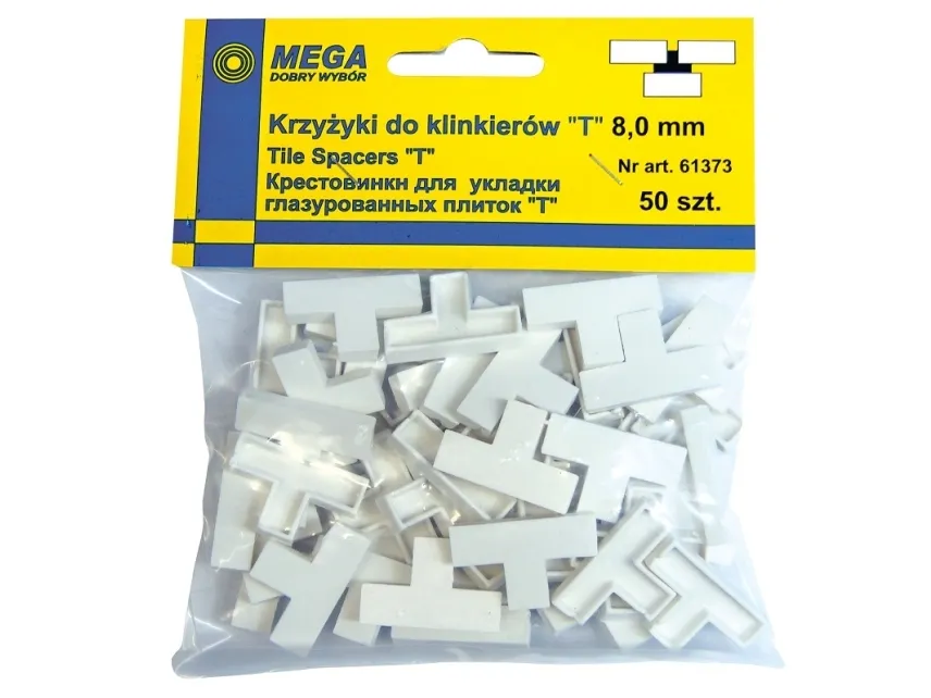 Mega T-type avstandskryss for klinker 10mm 40 stk. (61374)