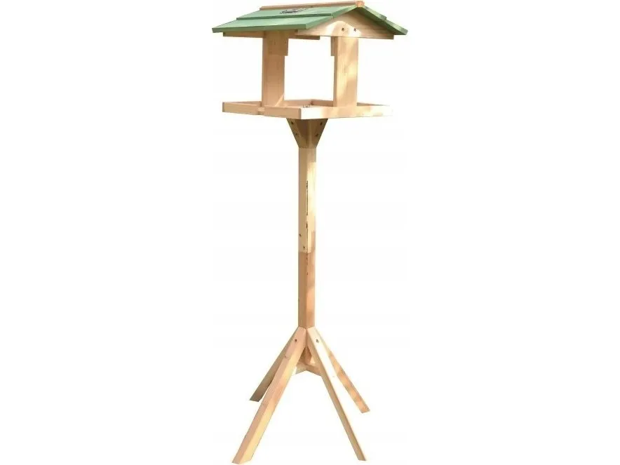 Garden&Fun fuglehus, tre, frittstående, 36x34x112 cm, med solcellelampe, for montering