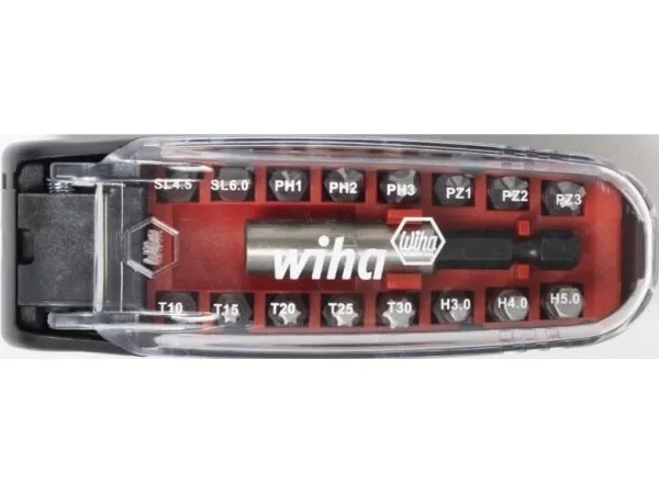 Wiha bitssett i CroCo boks PH/PZ/TX/LK/6-kant, 17 deler