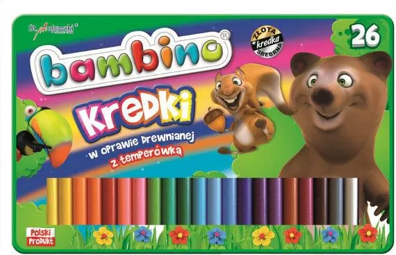 BAMBINO fargekritt 26 stk. i tre + temp. MAJEWSKI