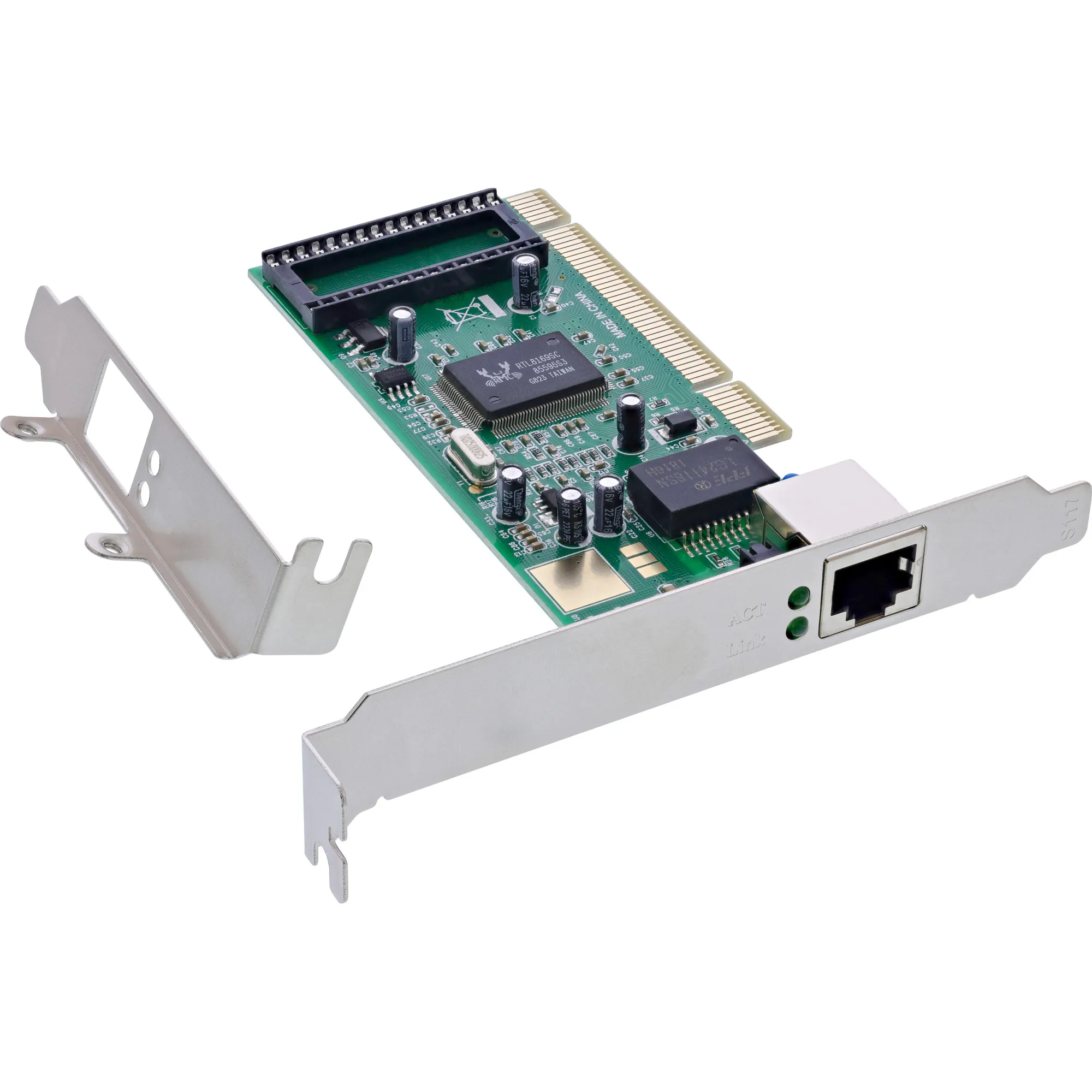 InLine 51115B, PCI, RJ-45, hannkontakt, PCI 2.2, Taiwan, 1 Gbit/sek.
