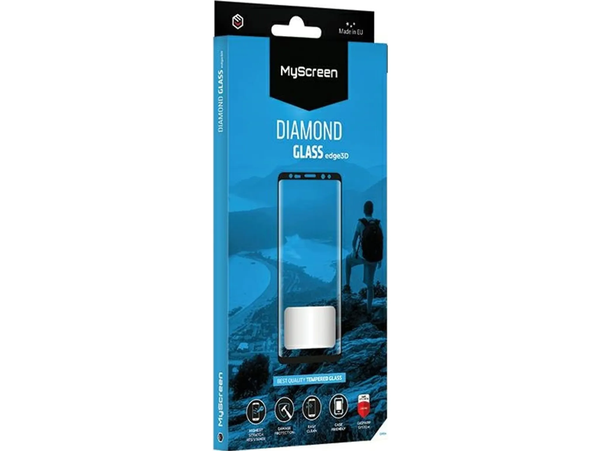 MyScreen Protector Diamond Glass edge3D skjermbeskytter (svart ramme) til Honor Magic6 Pro