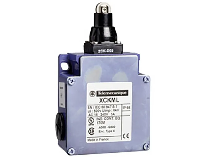 TELEMECANIQUE SENSORS Endestop komplet. Metal. Stempel og rulle. 2NO + 2NC. 3 x M20 kabel tilgang