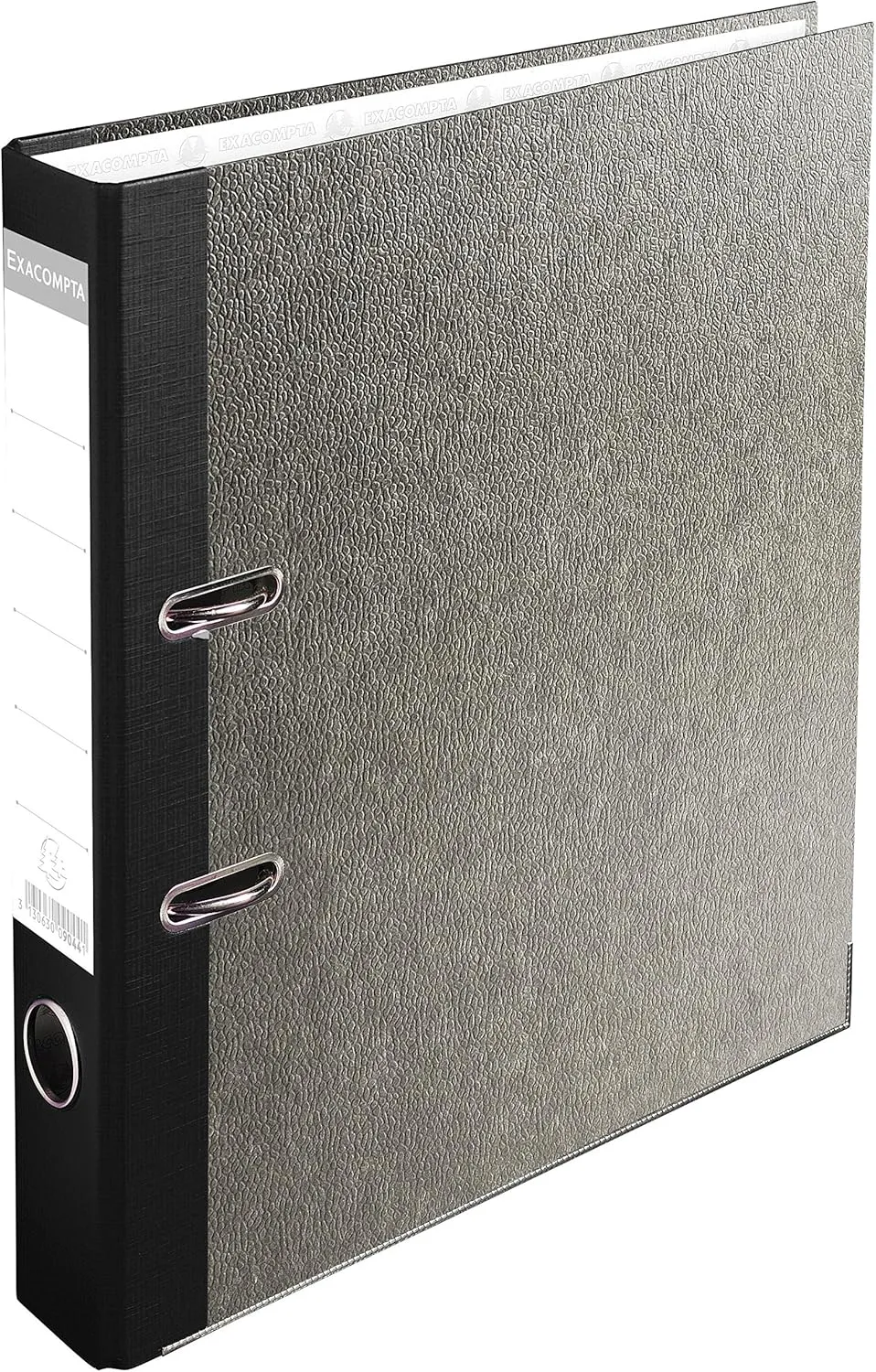 Exacompta Premium Touch A4 50 mm brevamper, svart rygg/grå marmorert, med etikett på ryggen - (20 stk./eske)