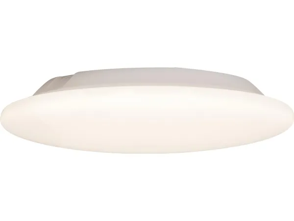LED-Plafond Moon Slim S 255, 3000 K/4000 K via DIP-switch. 1180 lm, Ra80, 3SDCM, 13 W, IP44, 230 V. Mikrobølgesensor.