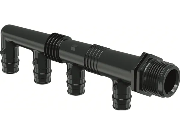 Uponor Q&E fordelerrør nippel PPSU G3/4MT 4X16 C/C45+2X35MM