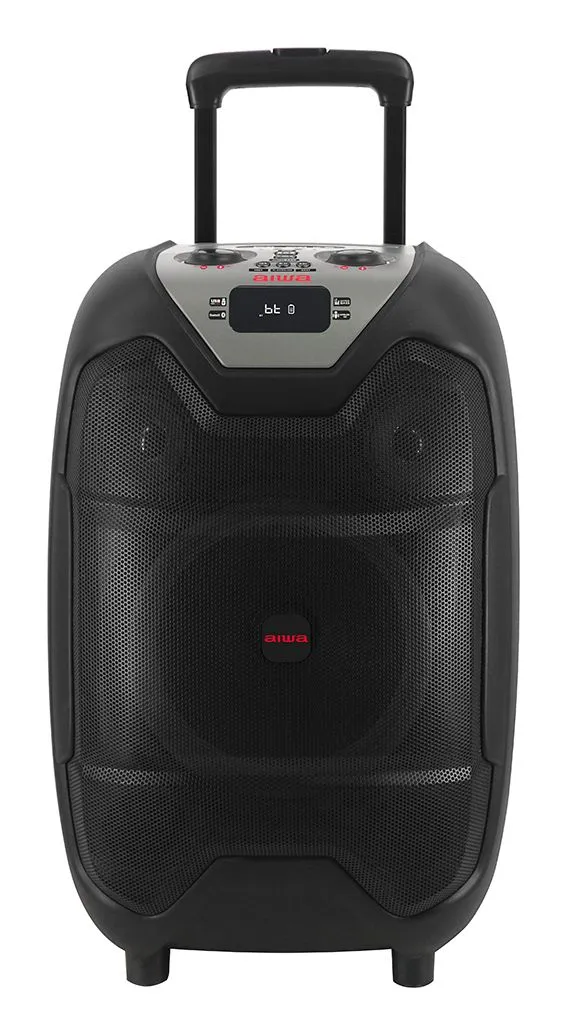 Aiwa KBTUS-500, 50 W, 400 W, 25,4 cm (10), 7,62 cm (3), Trallebasert PA-system, Sort