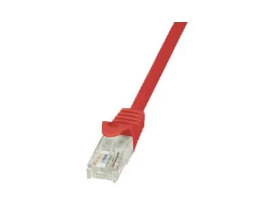 LogiLink EconLine - Koblingskabel - RJ-45 (hann) til RJ-45 (hann) - 3 m - UTP - CAT 6 - formstøpt, uten hindringer - rød