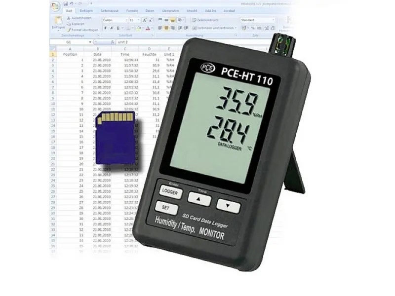 PCE Instruments PCE-HT110 Multi-datalogger 10 til 90 % rF