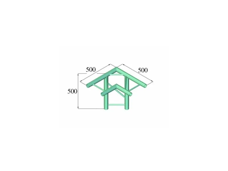 Alutruss BILOCK BQ2-PAL31H 2-punkts travers 3-veis hjørne 90°