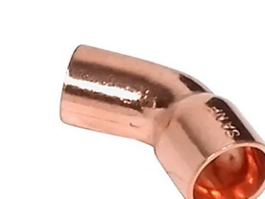 Bøjning 45° 12 mm - med muffe og glat ende