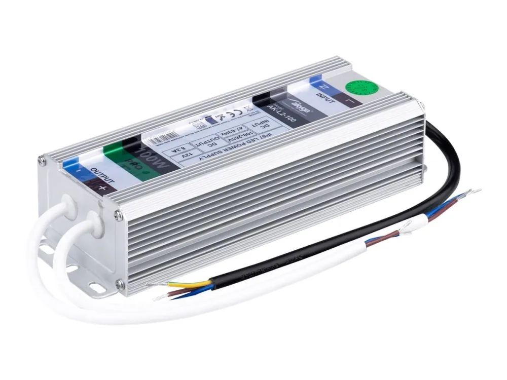 Akyga - Pro Series - LED-driver - 100 Watt - 8,3 A (uisolert ledning)